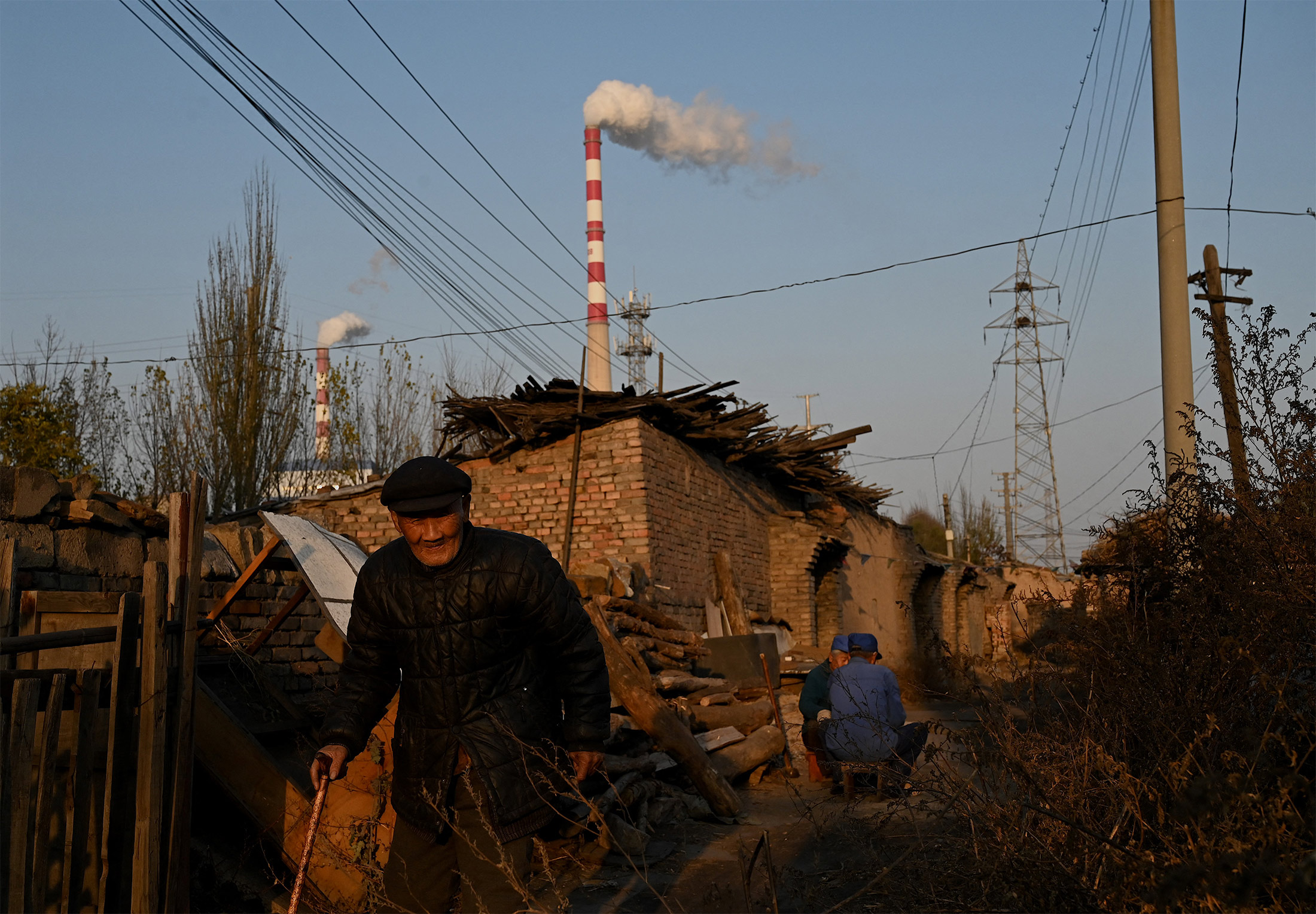 Smoke rises from a coal-fired power station near Datong&nbsp;in China's Shanxi province on Nov. 2.&nbsp;