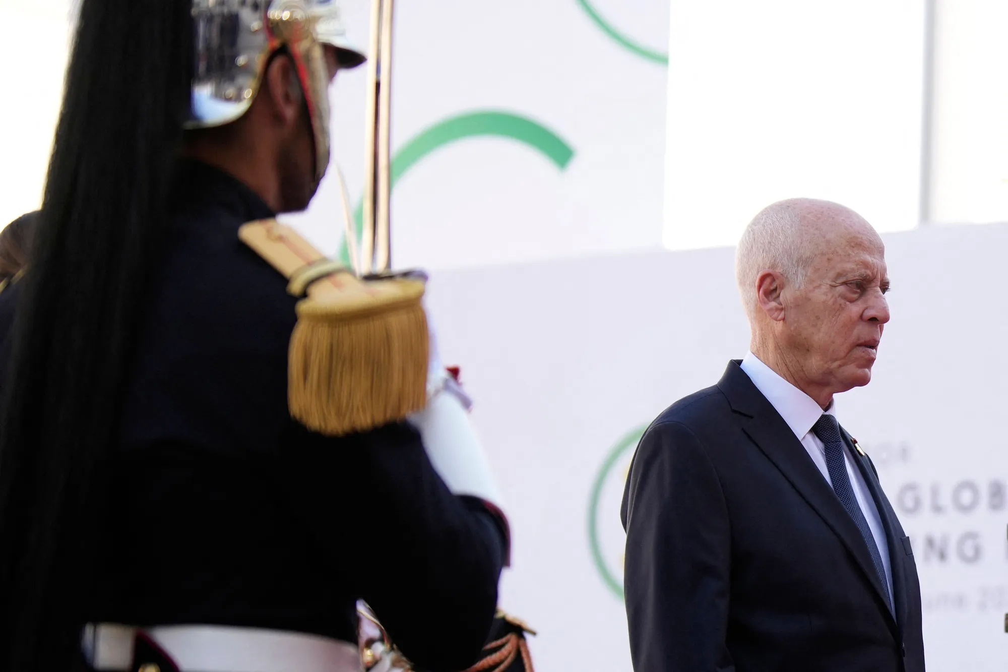 Kais Saied in Paris on June 22.