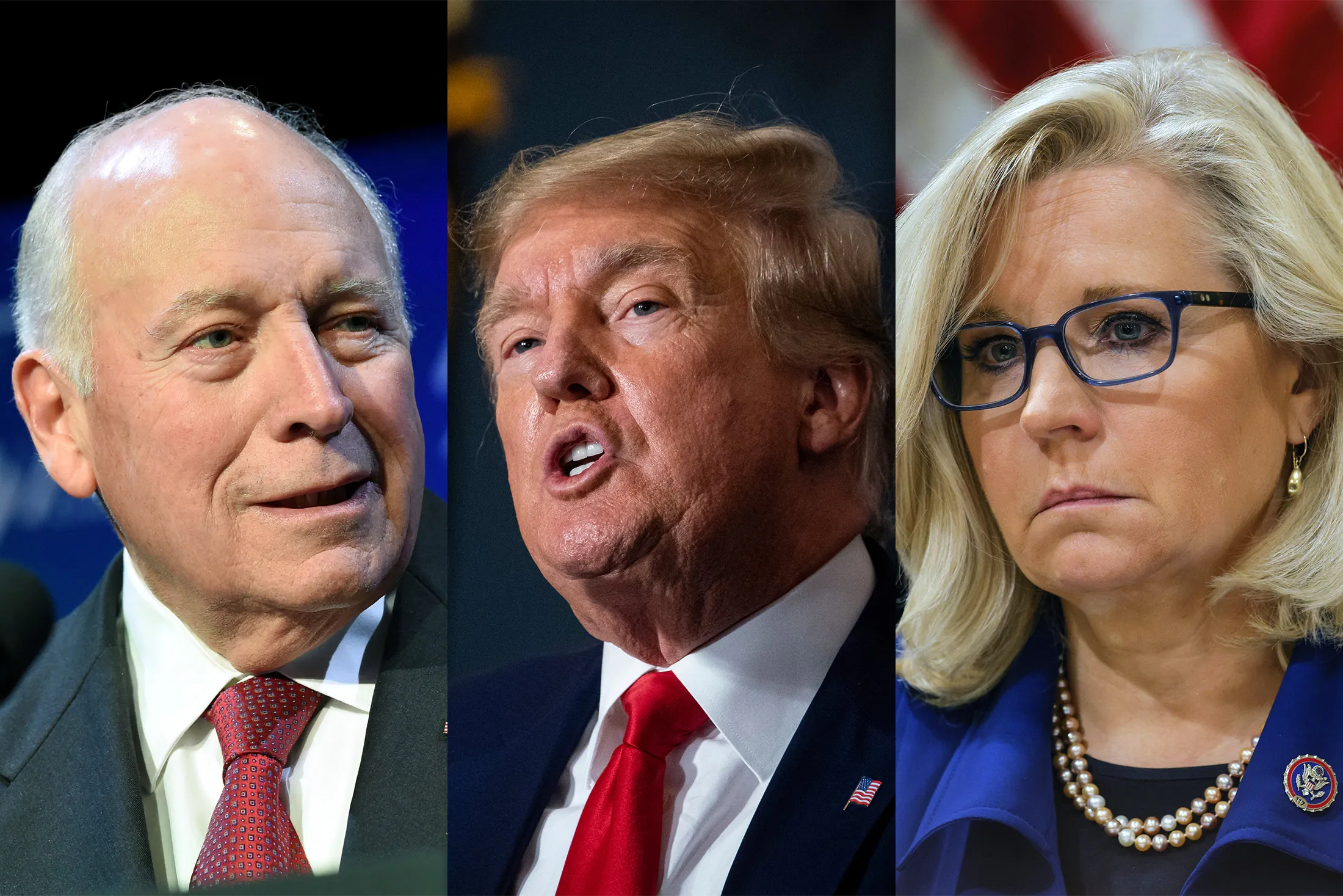 Dick Cheney, Donald Trump, and Liz Cheney