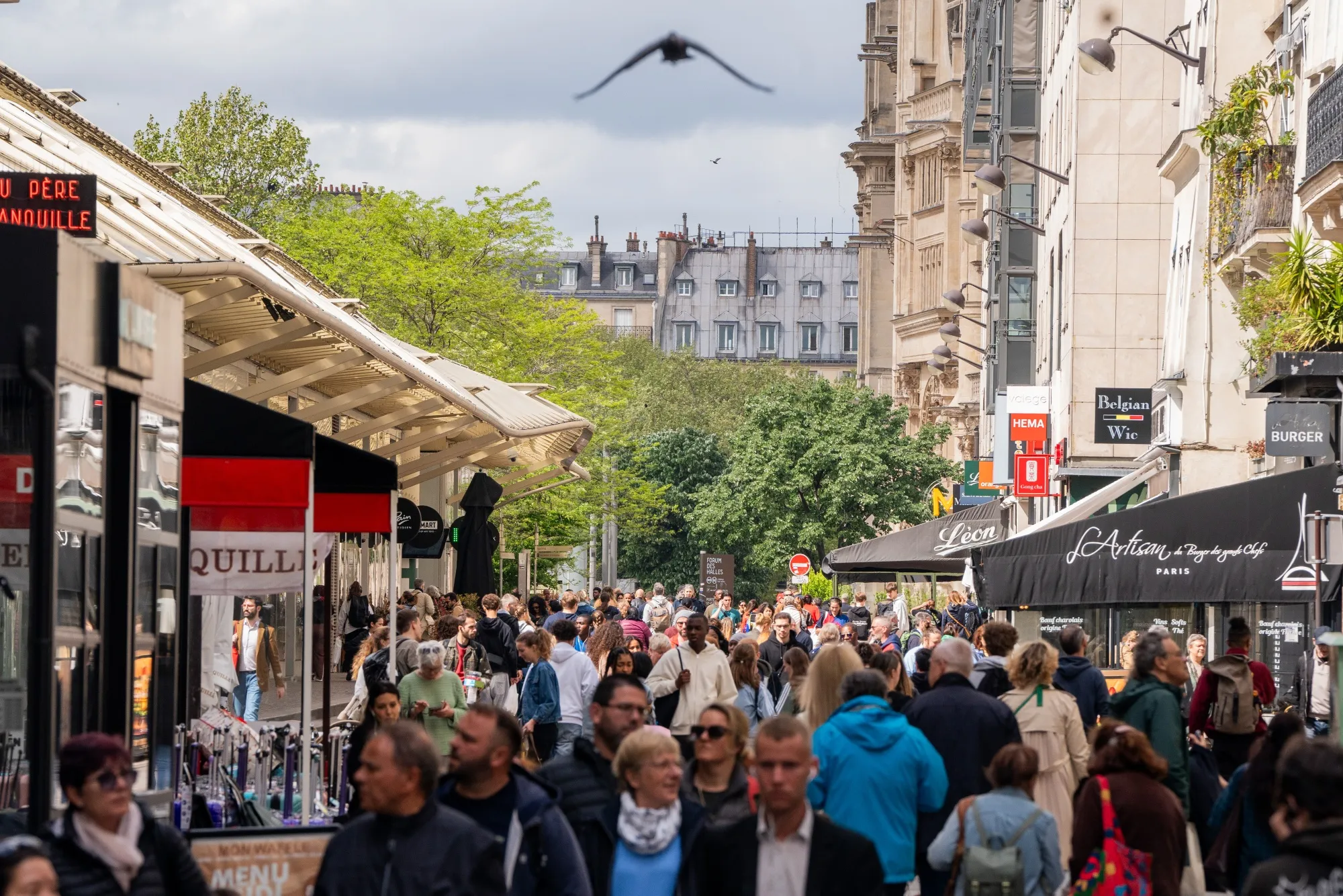 The Les Halles shopping area in Paris.