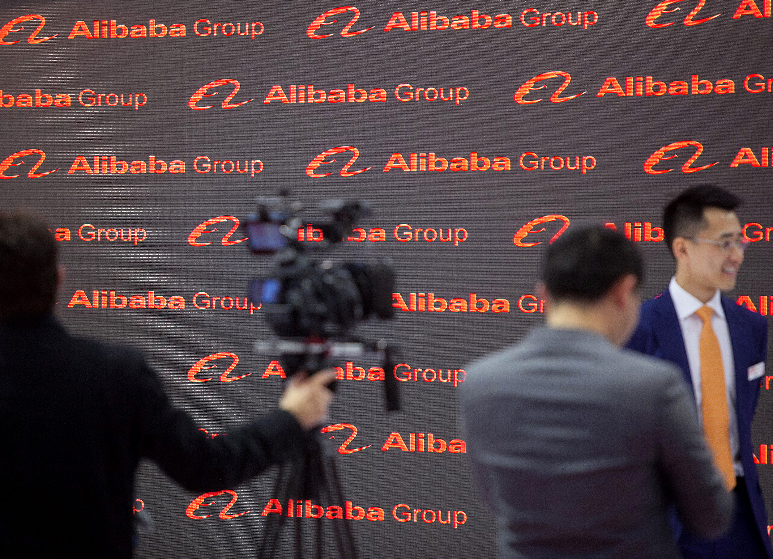The Alibaba Group Holding Ltd exhibition space at the CeBit tech show in Hanover, Germany, on March 16, 2015.
