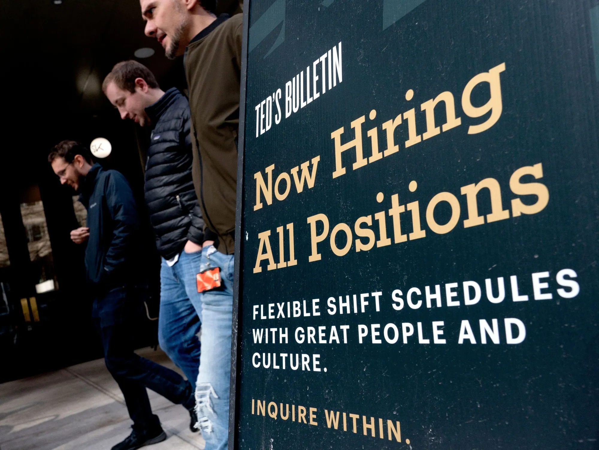 The opposite of a jobless recovery.