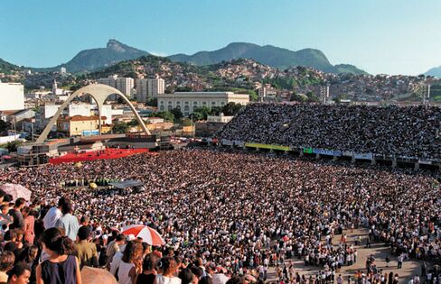 Macedo’s events, such as this one in Rio, can draw half a million