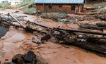 Damage following heavy rains and winds in Umdloti, north of Durban, South Africa on May 22.