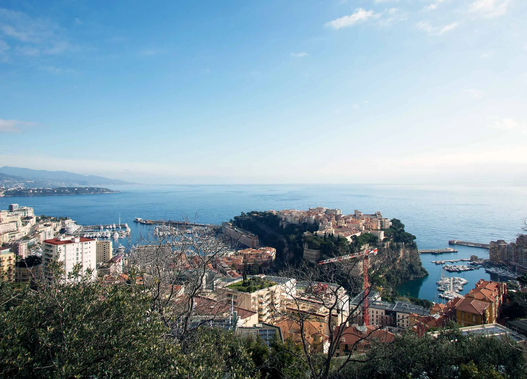 The city-state of Monaco, with the Palais Princier at center.&nbsp;
