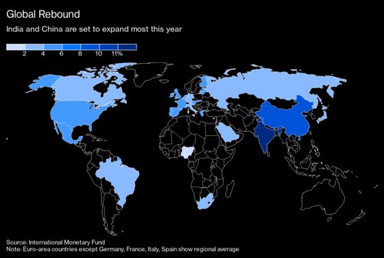 World Risks Uneven Rebound on Vaccine Deficit, IMF Head Says