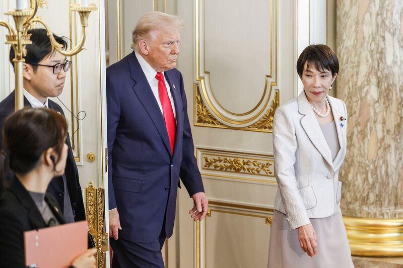 US President Donald Trump in Japan