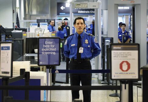 The security lanes at Miami International Airport, one of 13 airports where Clear has set up shop.