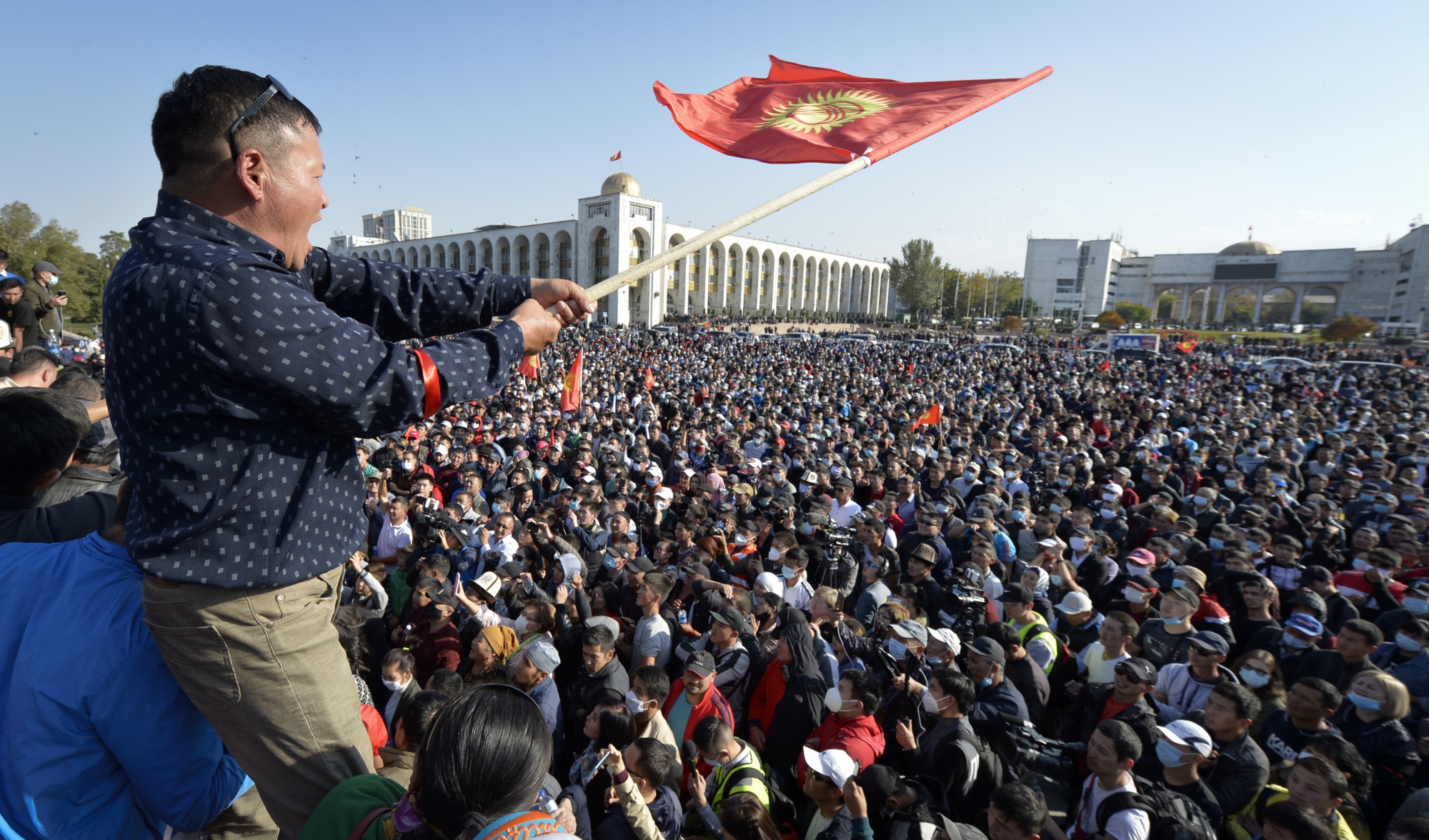 Protests&nbsp;in Kyrgyzstan.