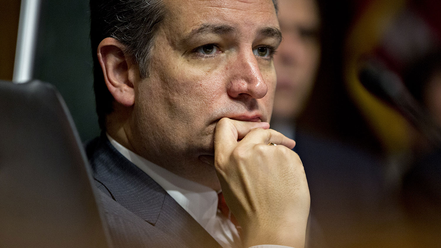 Senator Ted Cruz listens during a Senate Judiciary Committee hearing in Washington on June 30, 2016.
