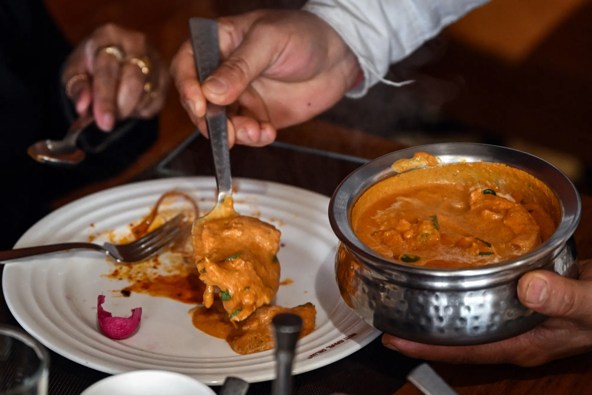Butter chicken served at&nbsp;Moti Mahal restaurant in New Delhi.&nbsp;