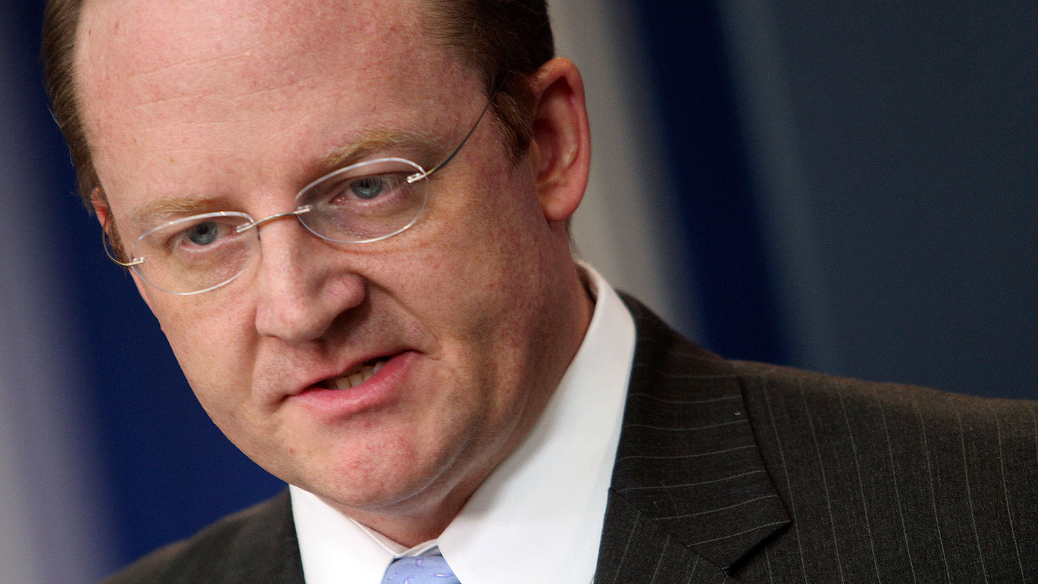 Robert Gibbs, White House press secretary, speaks during a news conference at the White House in Washington, D.C., U.S., on Wednesday, Jan. 5, 2011.
