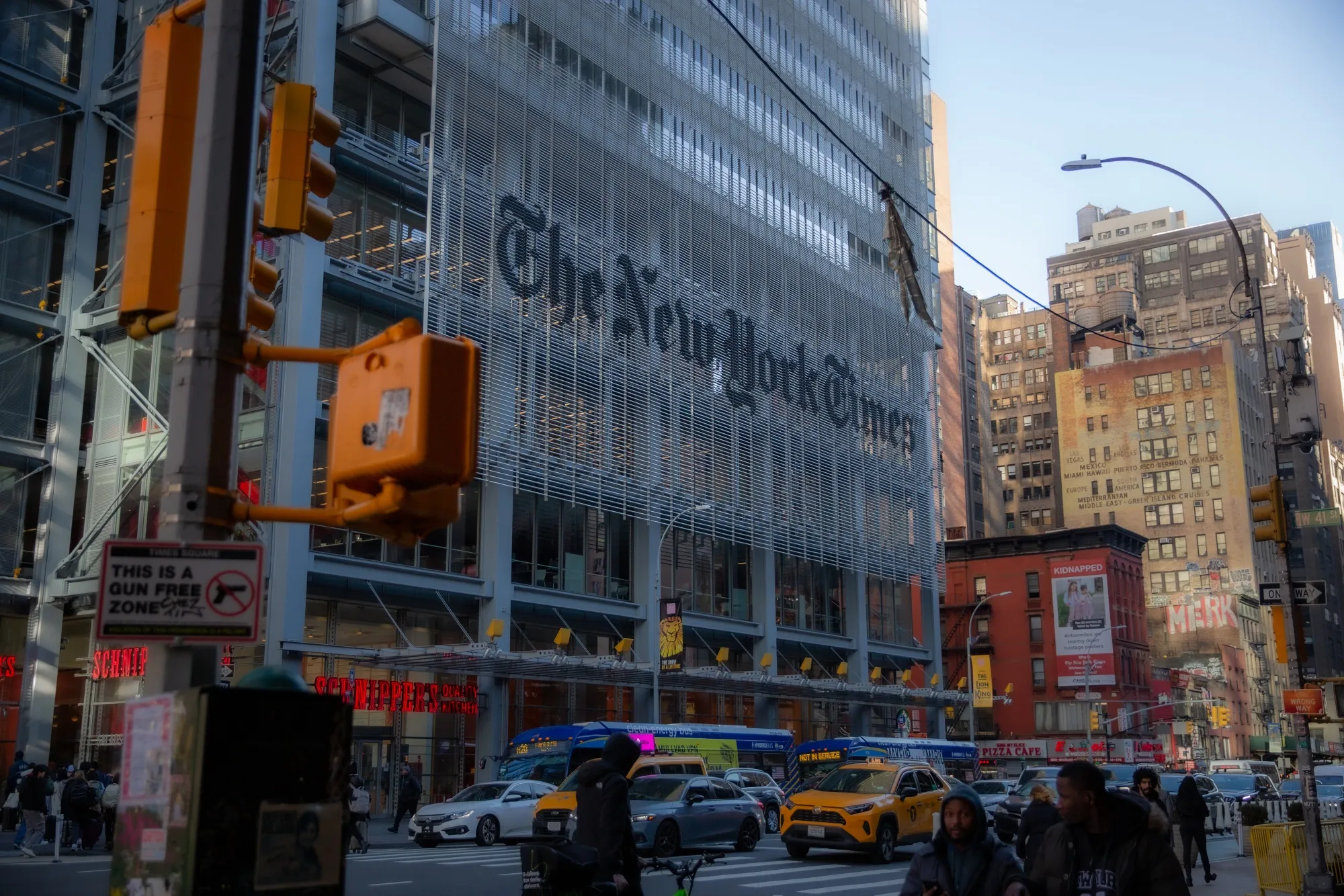 The New York Times headquarters in New York.