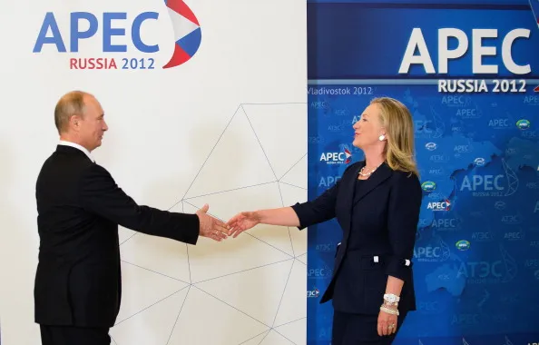 In happier times.
