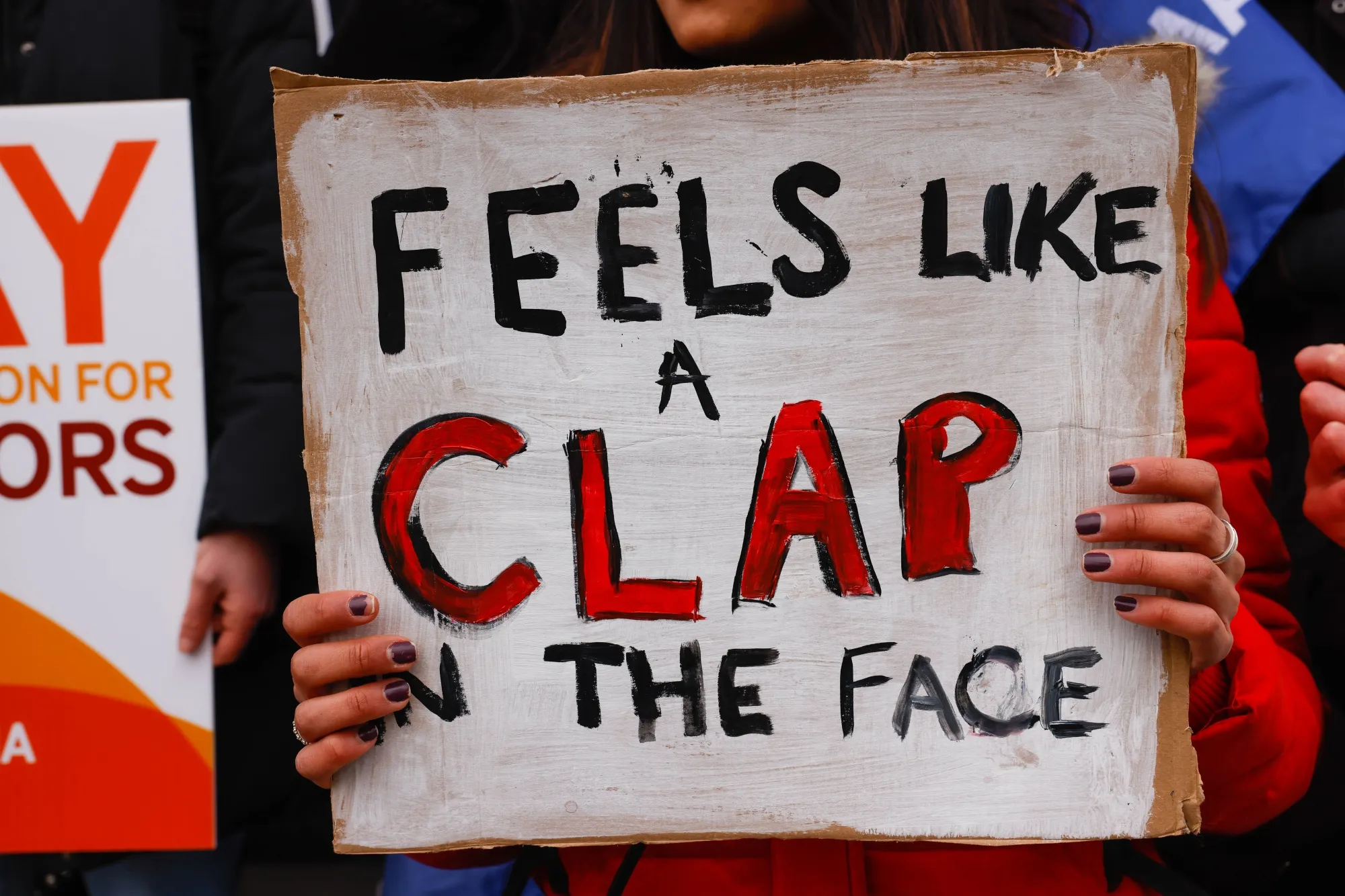 Junior doctors on strike&nbsp;in London on Wednesday, March 15.&nbsp;