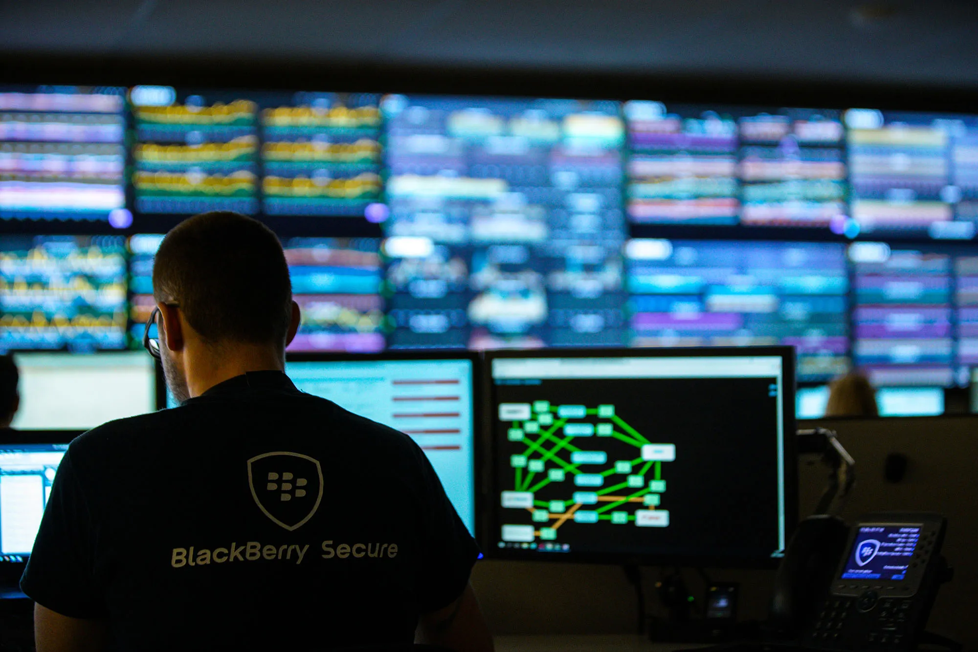 BlackBerry Network Operations Center in Waterloo, Canada.