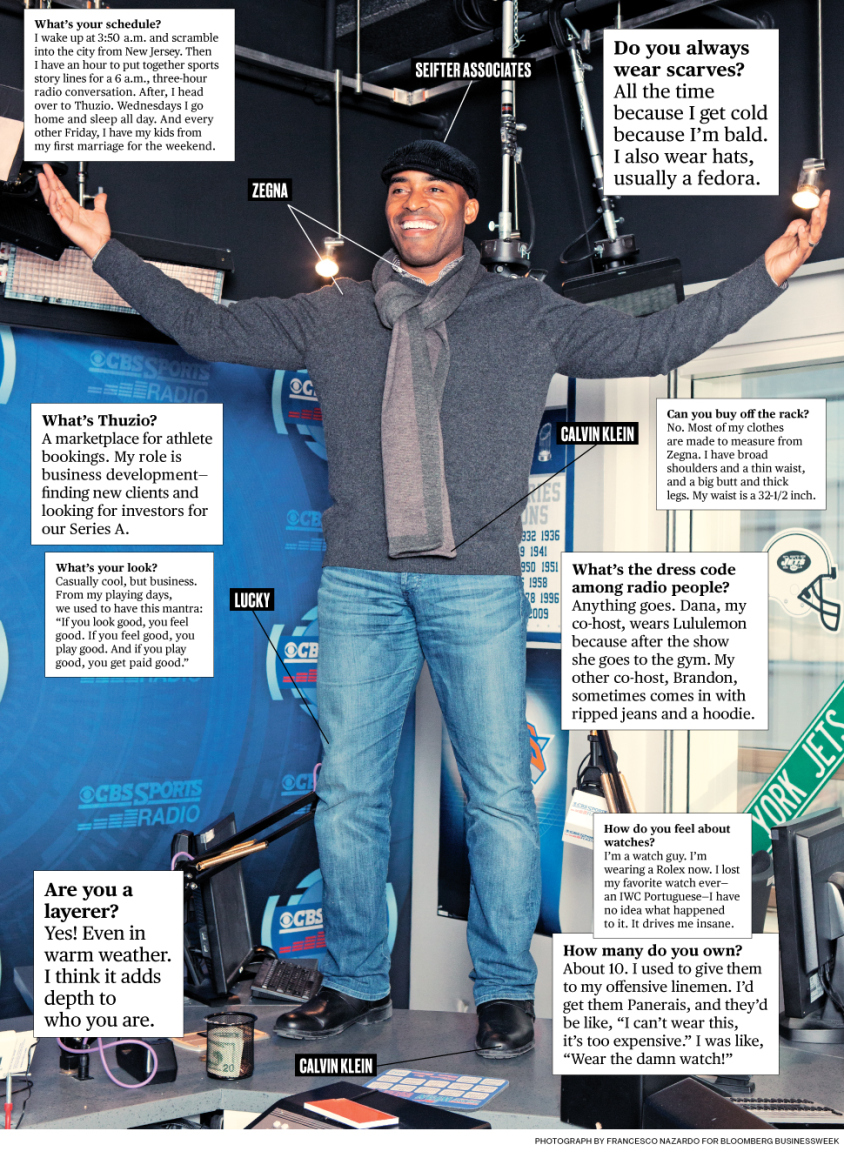 What I Wear to Work: Tiki Barber at CBS Sports Radio - Bloomberg