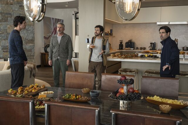 Jesse Armstrong’s <i>Mountainhead</i> stars Cory Michael Smith, Steve Carell, Ramy Youssef and Jason Schwartzman.