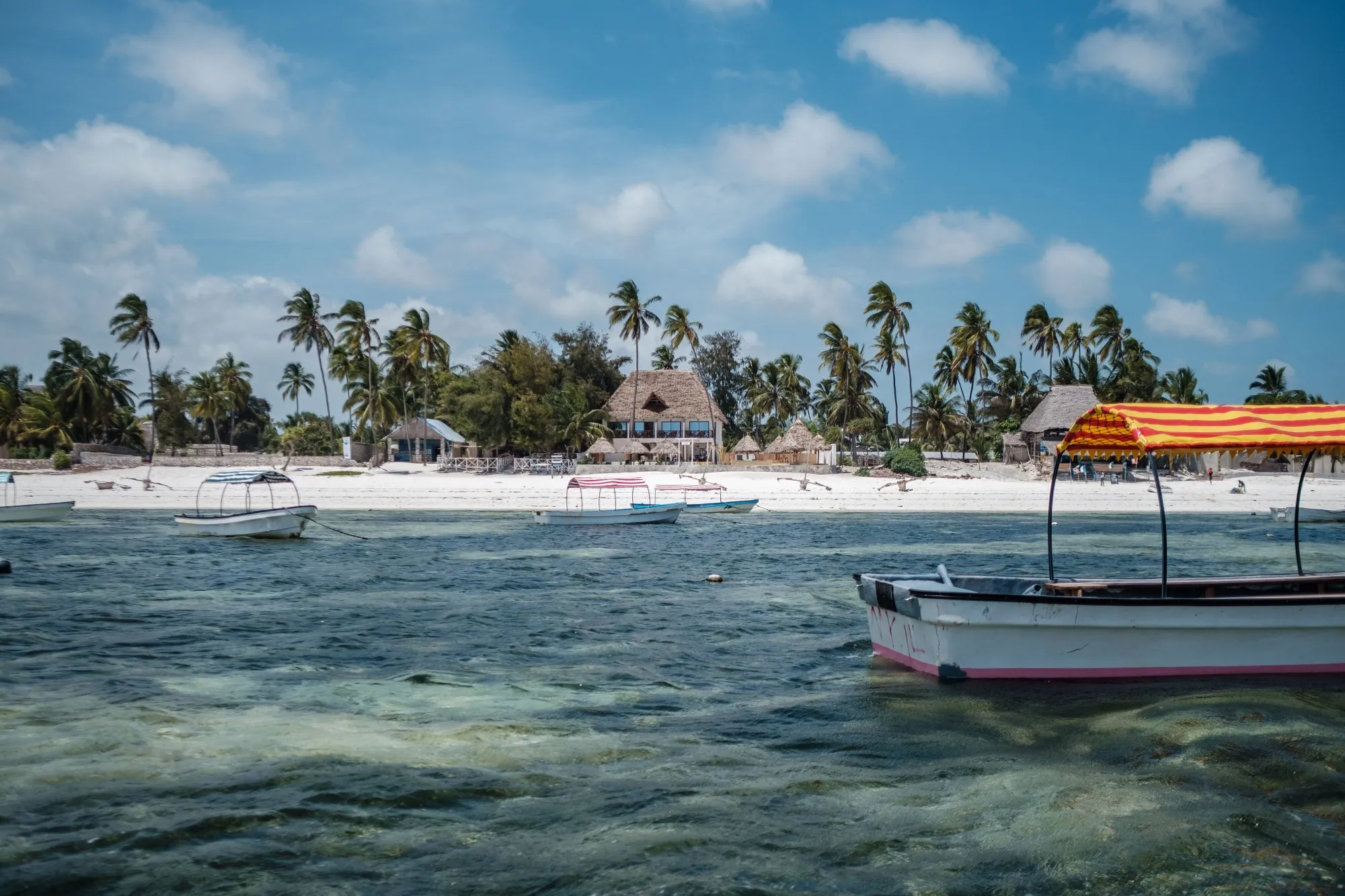 A beach in Matemwe, Zanzibar.