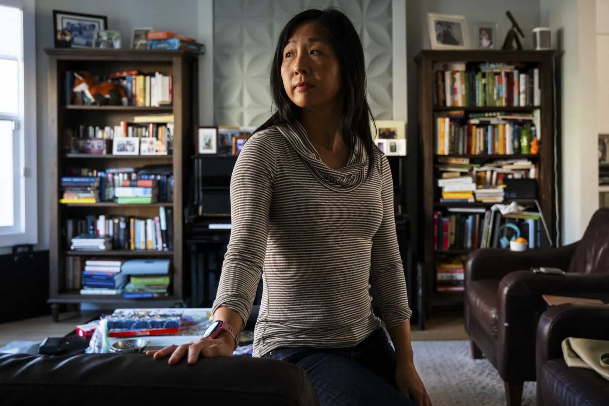 Shuting "Ting" Chen, a former San Francisco immigration court judge who was fired mid-hearing,&nbsp;in her living room.
