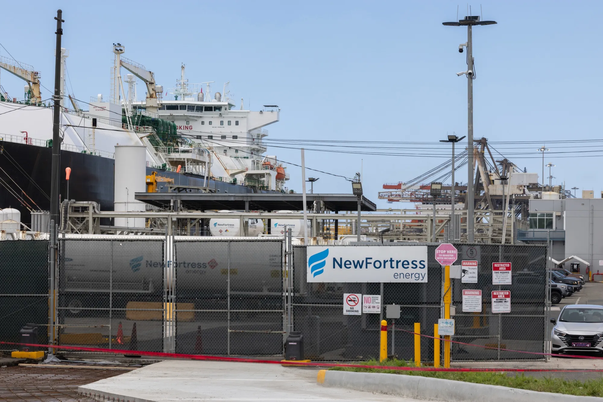 The New Fortress Energy liquefied natural gas terminal near the Port of San Juan in Puerto Nuevo, Puerto Rico.