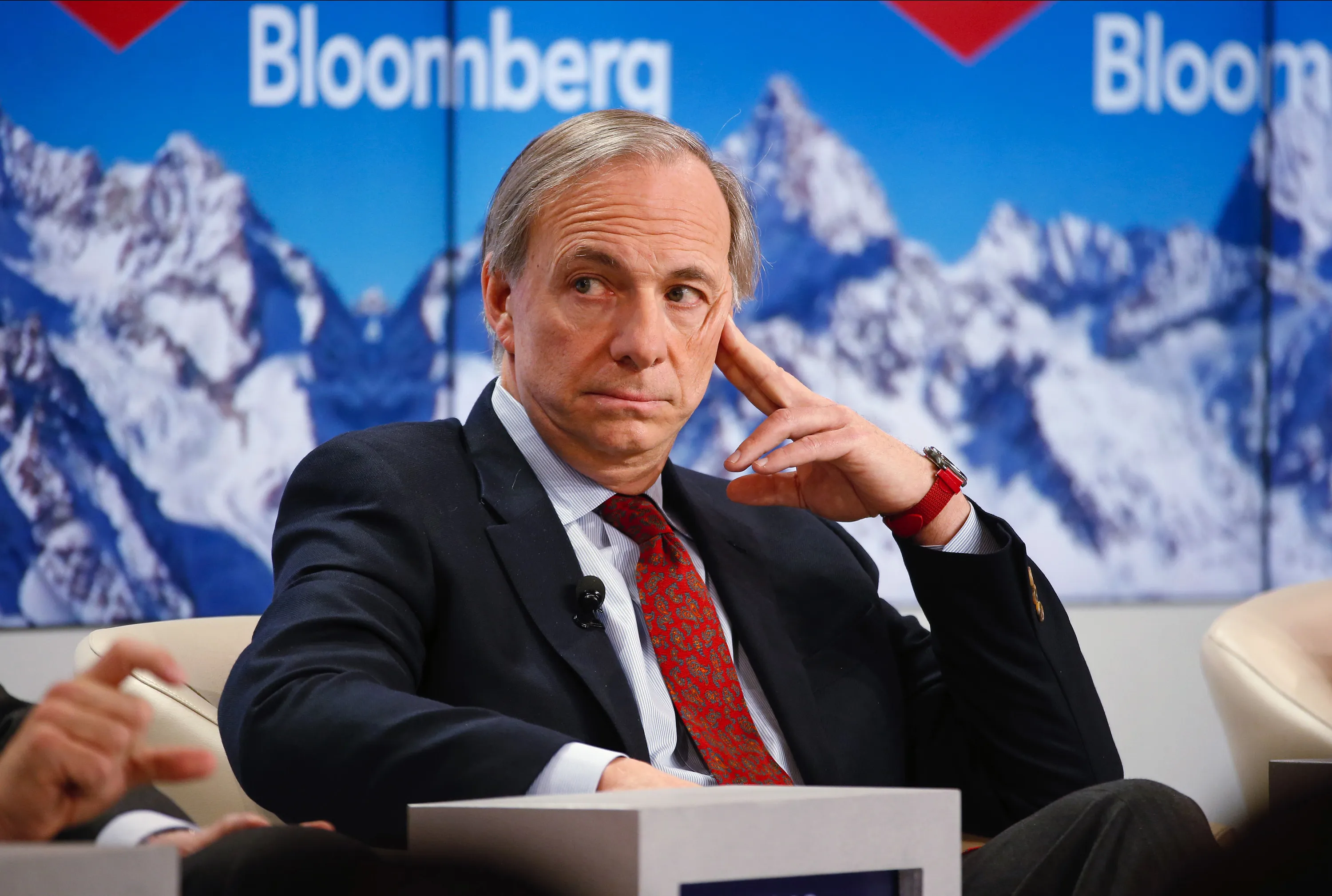 This is Ray Dalio, billionaire and founder of Bridgewater Associates, possibly thinking about China.
