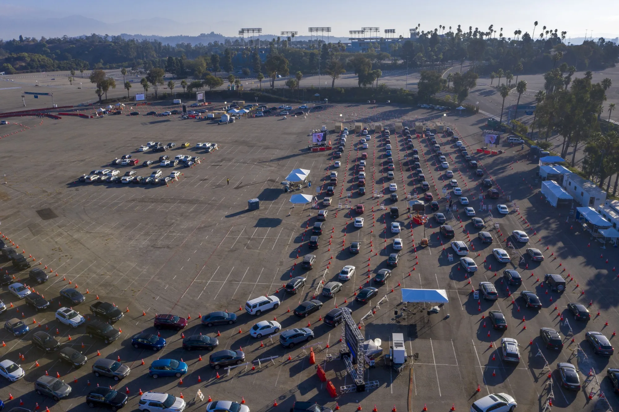 Californians wait for hours to get tested.&nbsp;