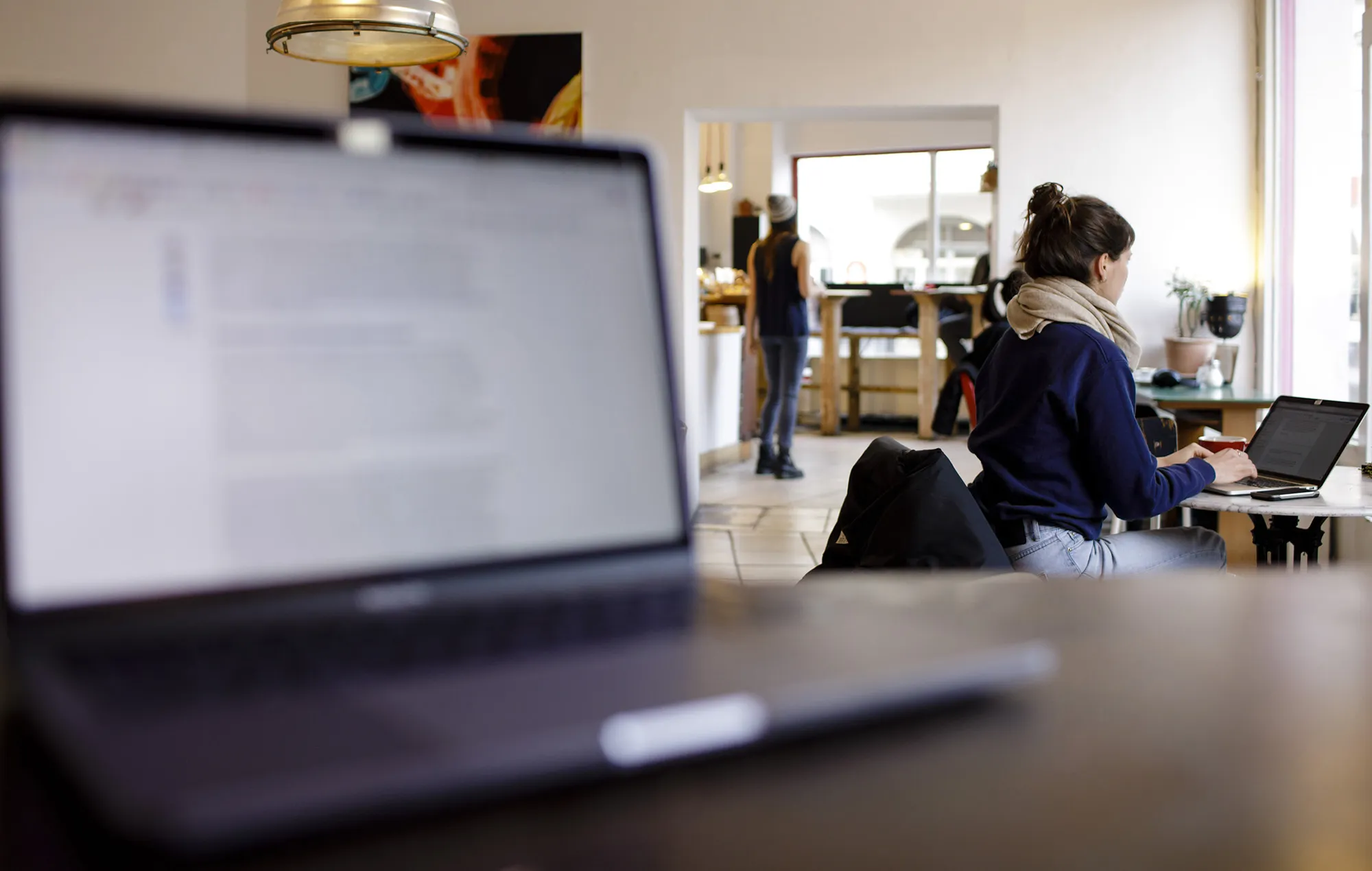 Working in a Cafe