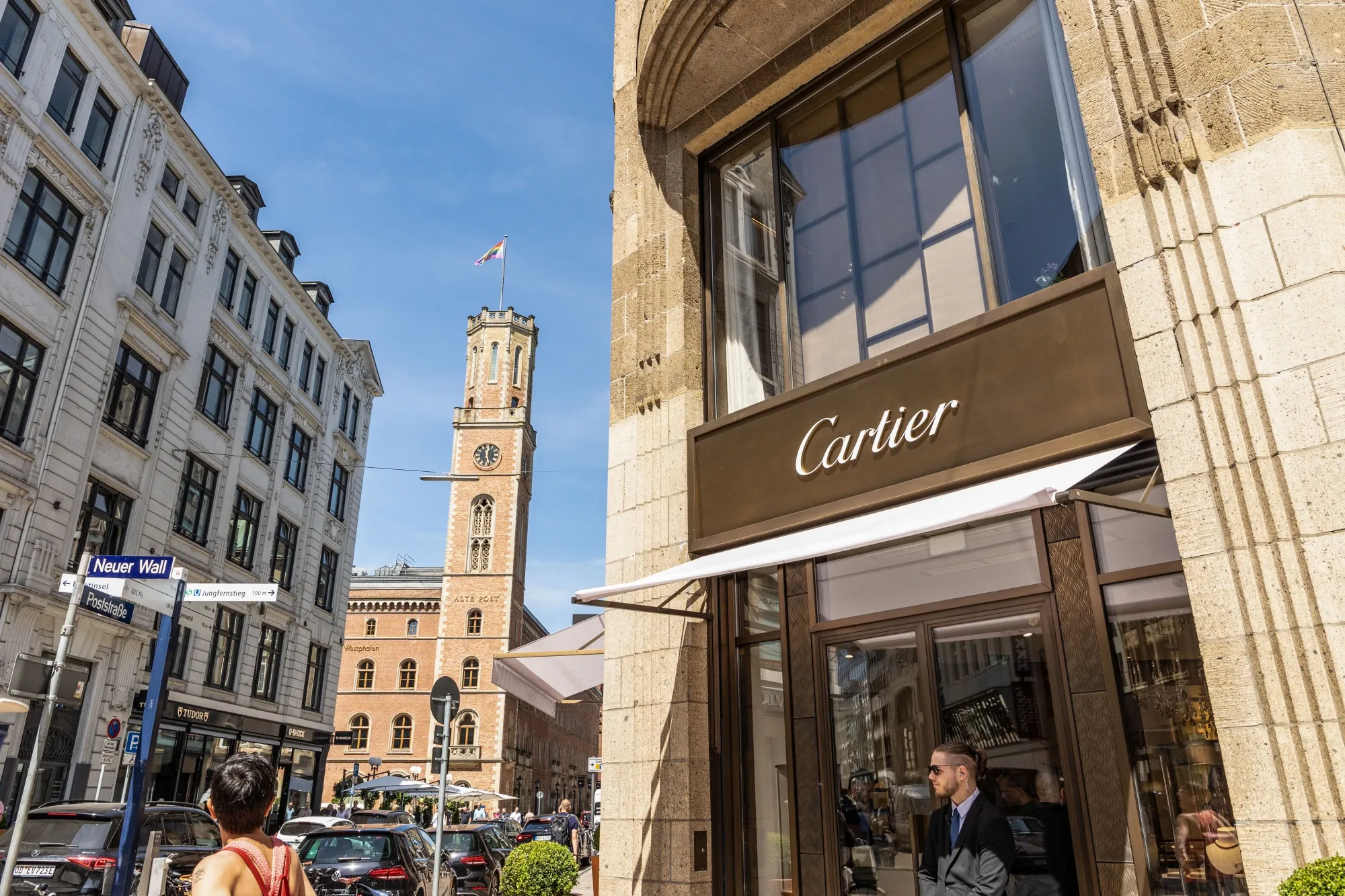 A Cartier luxury jewelry boutique in Hamburg, Germany.