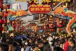 Visitors at the Yuyuan Bazaar in Shanghai, China, on Sunday, Feb. 11, 2024. Just over a year after China ended its Covid-Zero policy, the expected bounceback in spending on high-end consumer goods has failed to live up to expectations.