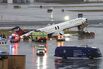 An Air Canada Express aircraft after colliding with a fire truck at LaGuardia Airport in New York, on March 23.