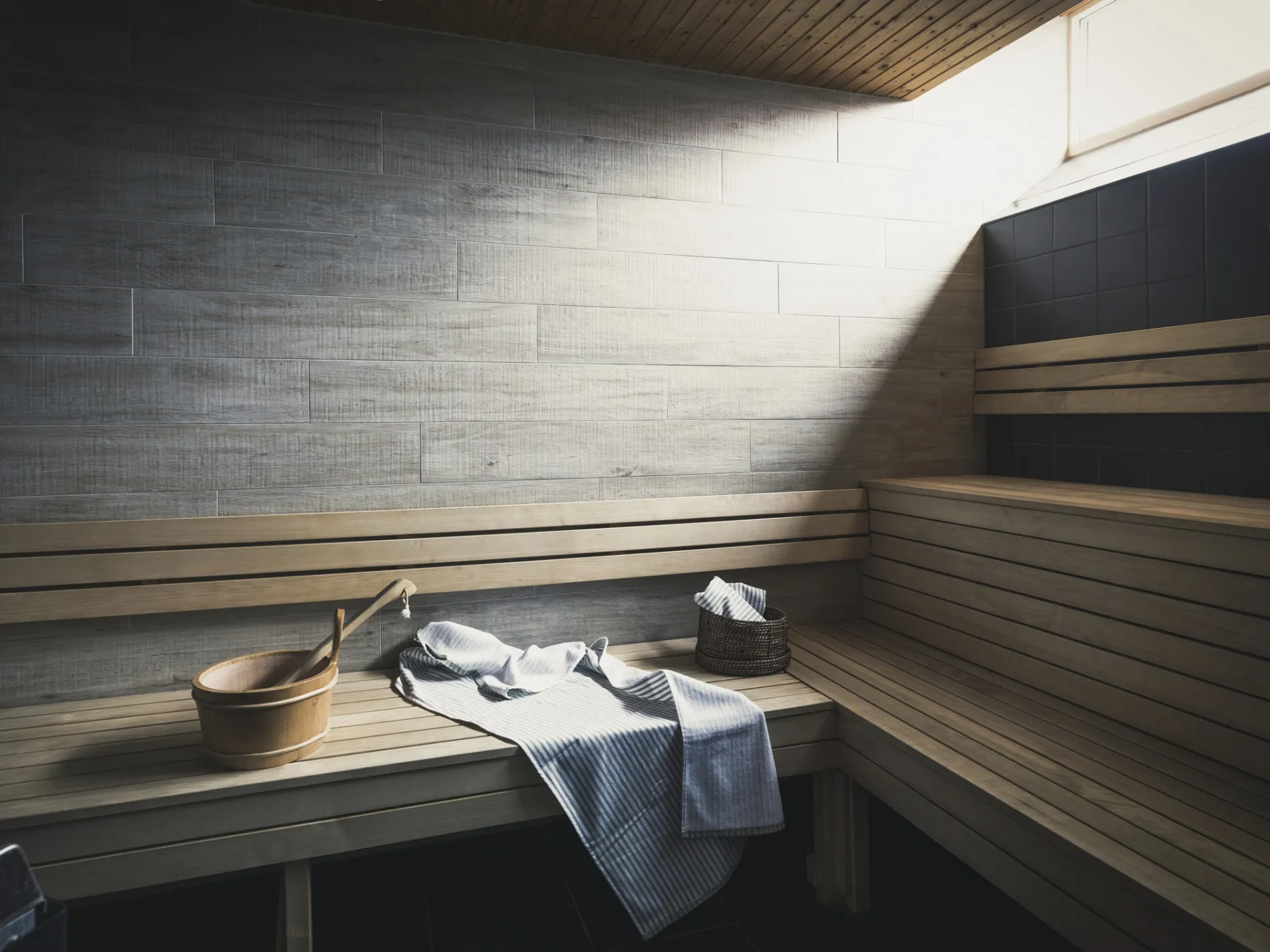 Sauna benches.&nbsp;