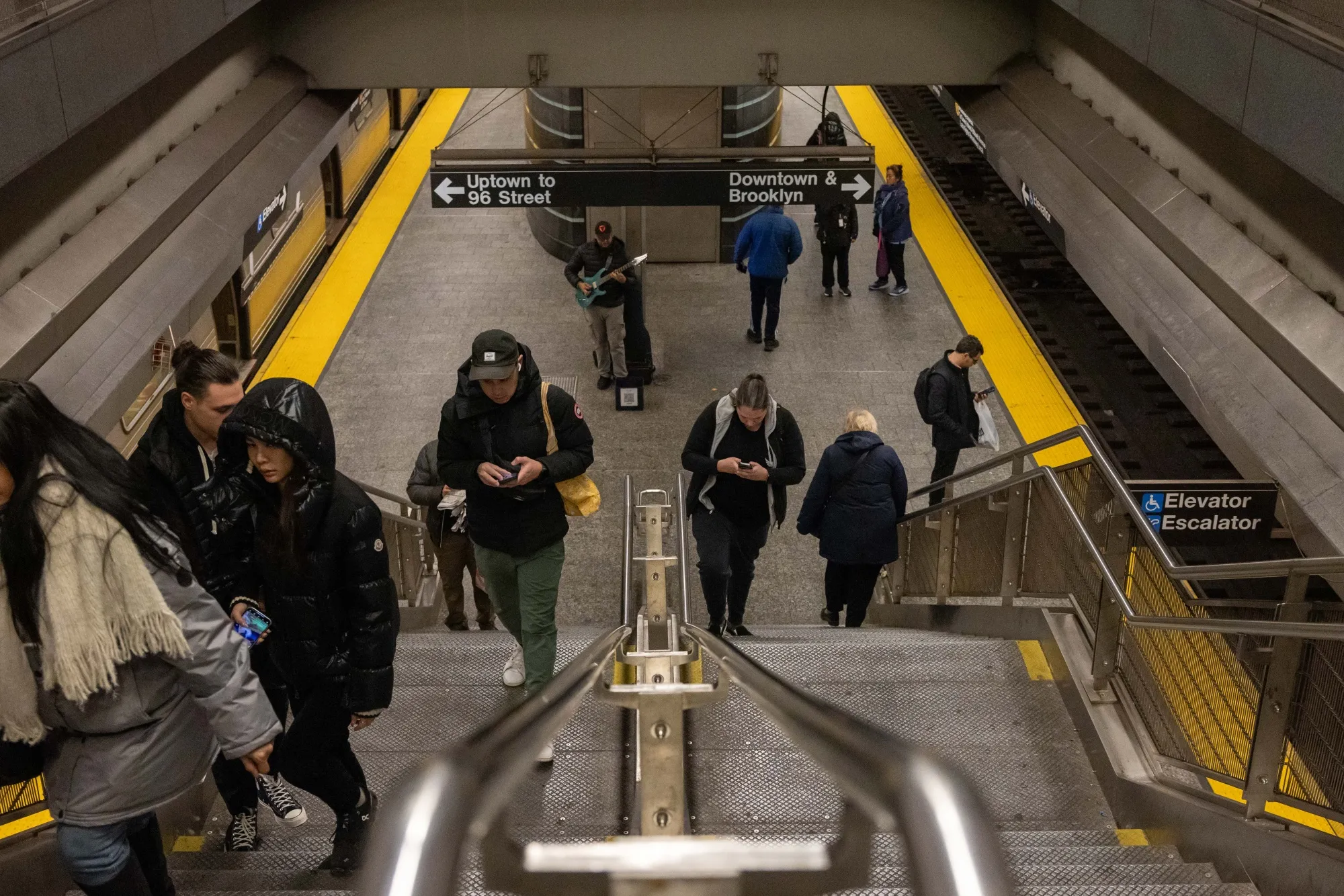 Commuters in New York.