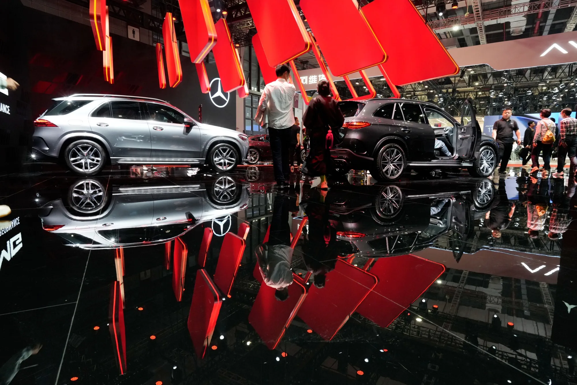 Mercedes-AMG GmbH vehicles at the Shanghai Auto Show, 2025.