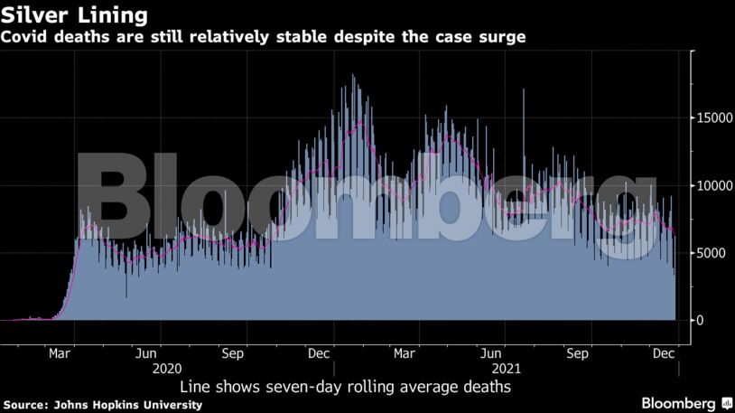Covid deaths are still relatively stable despite the case surge