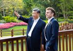 Chinese President Xi Jinping and French President Emmanuel Macron in Guangzhou last week.