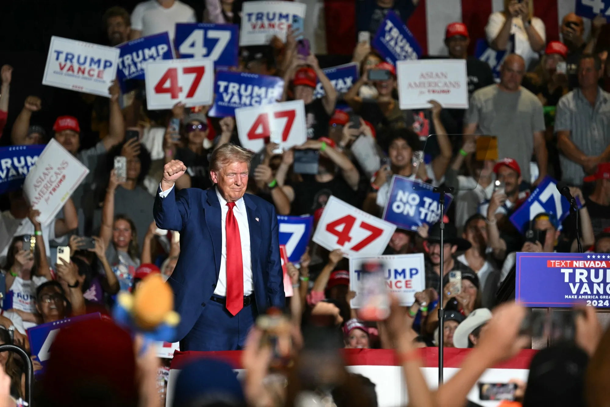 Donald Trump during a campaign rally&nbsp;in Las Vegas, Nevada, in September.&nbsp;