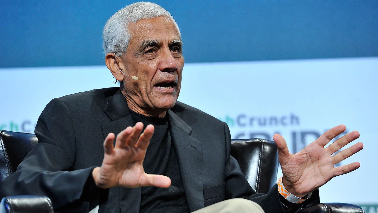 Vinod Khosla speaks on Sept. 23, 2015, in San Francisco.
