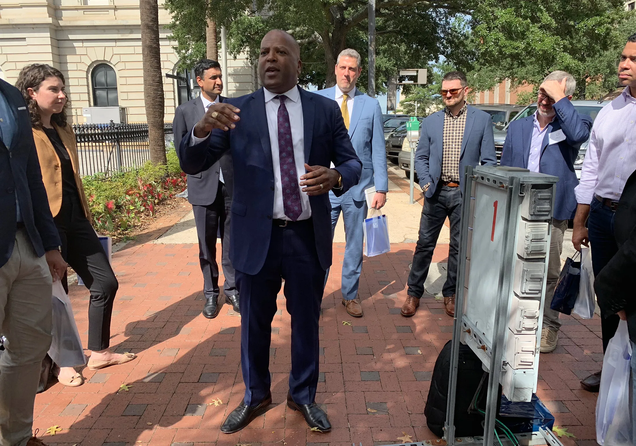 Mayor Stephen K. Benjamin welcomes the VCs to downtown Columbia, South Carolina.