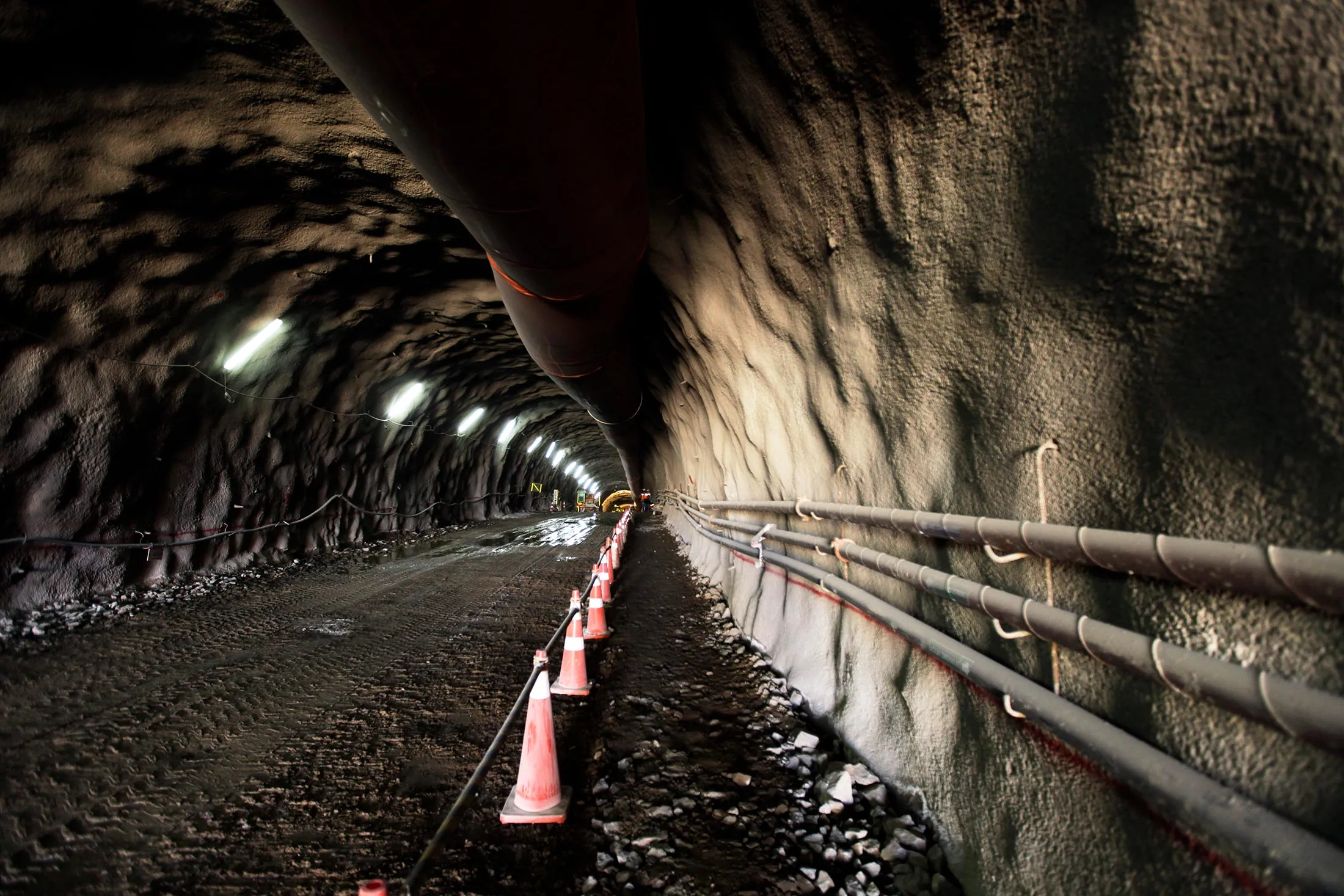 A tunnel crosses under the Chuquicamata copper mine in the Atacama desert in northern Chile, in 2012.
