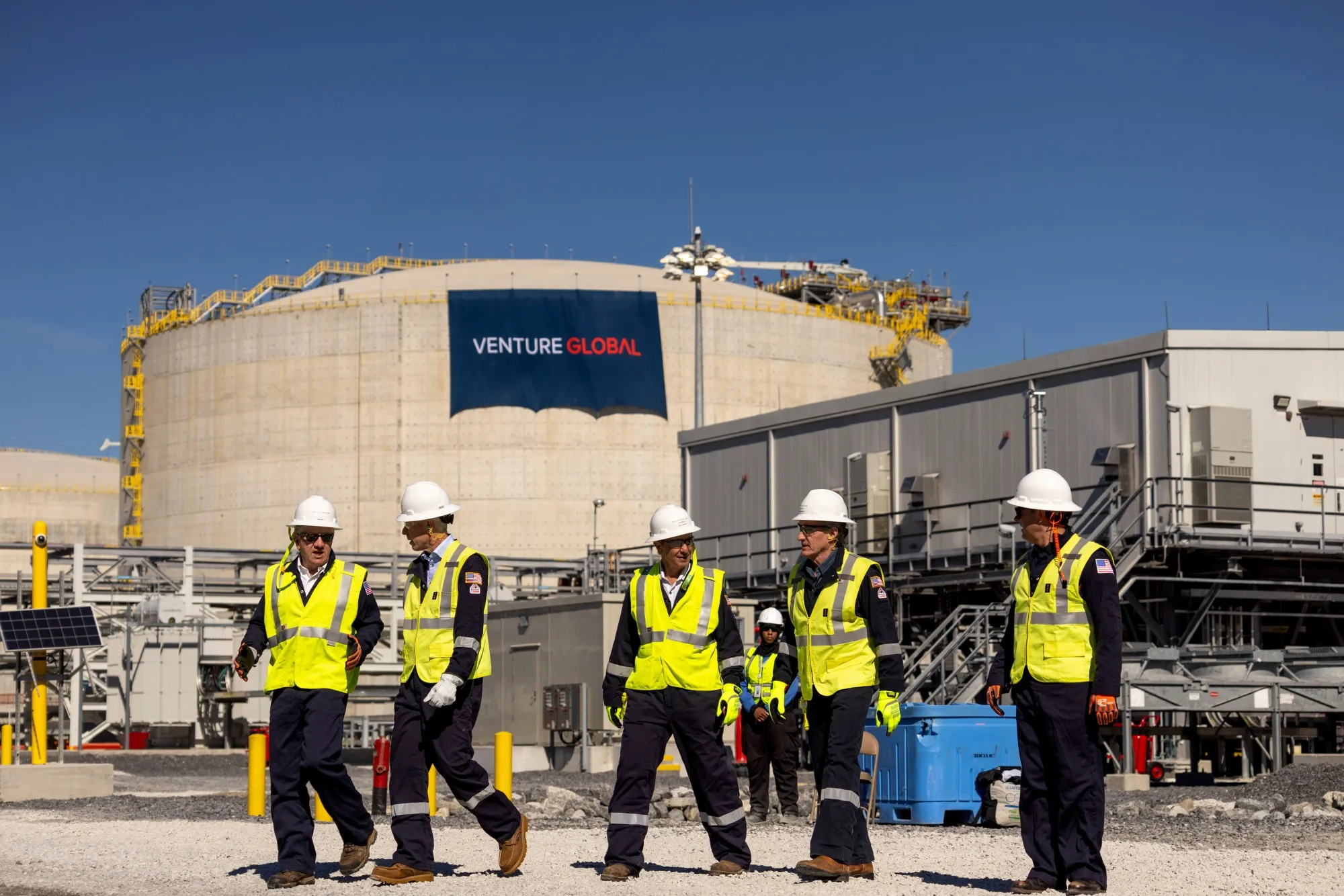 A Venture Global&nbsp;liquefied natural gas export facility in Port Sulphur, Louisiana.