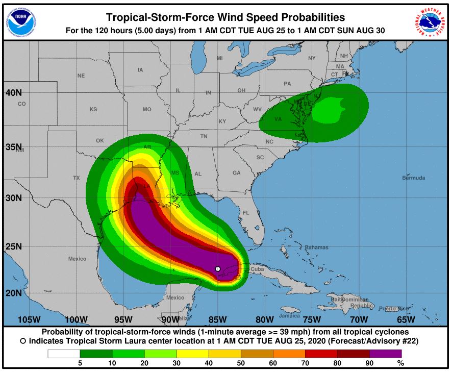 Tropical Storm Laura FULL Aug 25