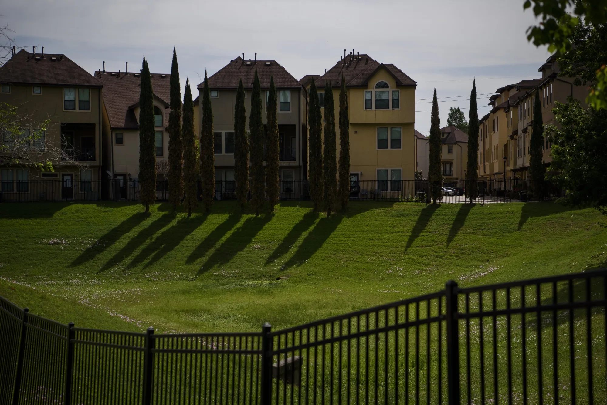 A row of apartment units in Houston, Texas. Houston is one of a number of cities where a few large landlords&nbsp;dominate the list of top eviction filers.&nbsp;