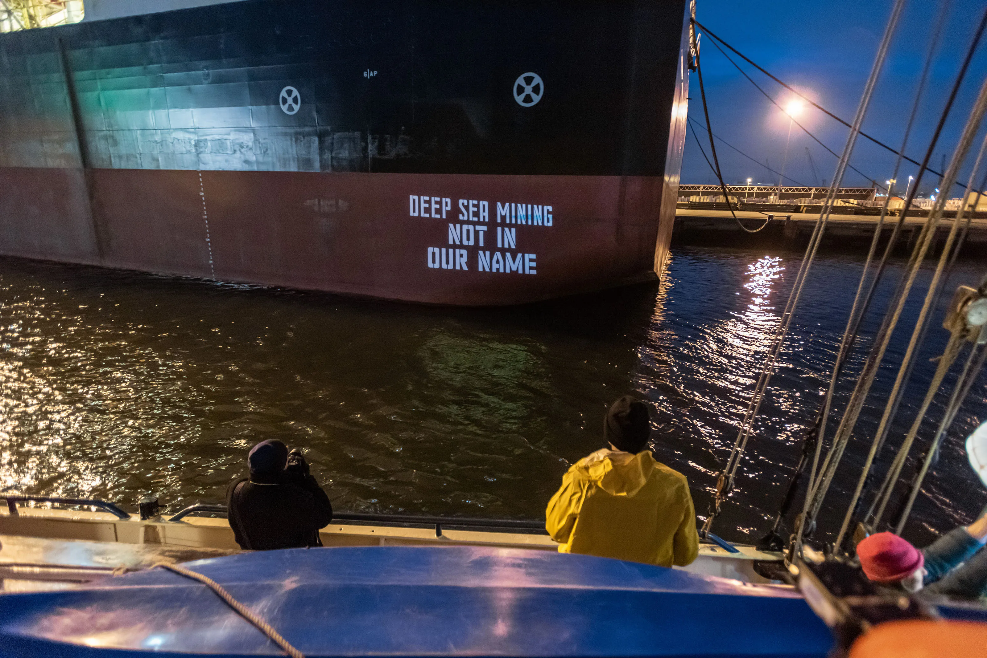 A protest against deep-sea mining in Rotterdam in 2022.&nbsp;