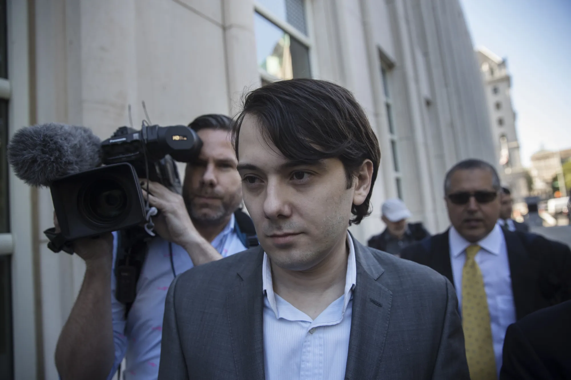 Martin Shkreli outside federal court in Brooklyn, New York in 2017.
