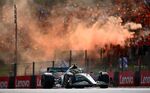 Lewis Hamilton on track during the F1 Grand Prix of Spain in Barcelona, on May 22. 