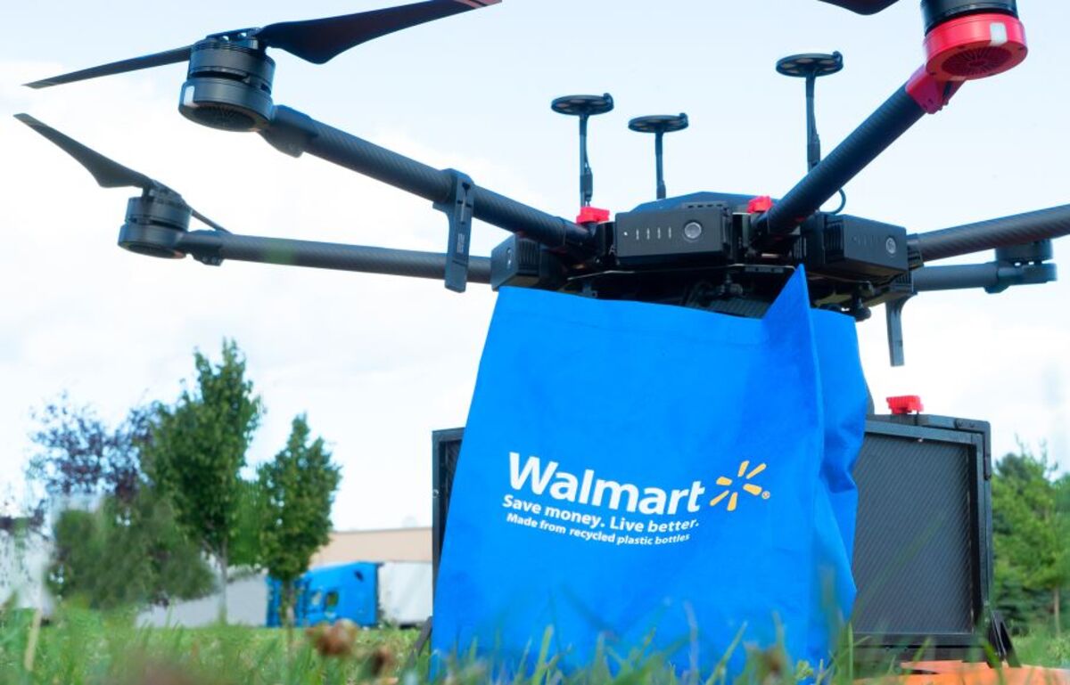 kor Modtager Recept Walmart Drone Delivery Being Tested Amid Amazon Retail Battle - Bloomberg