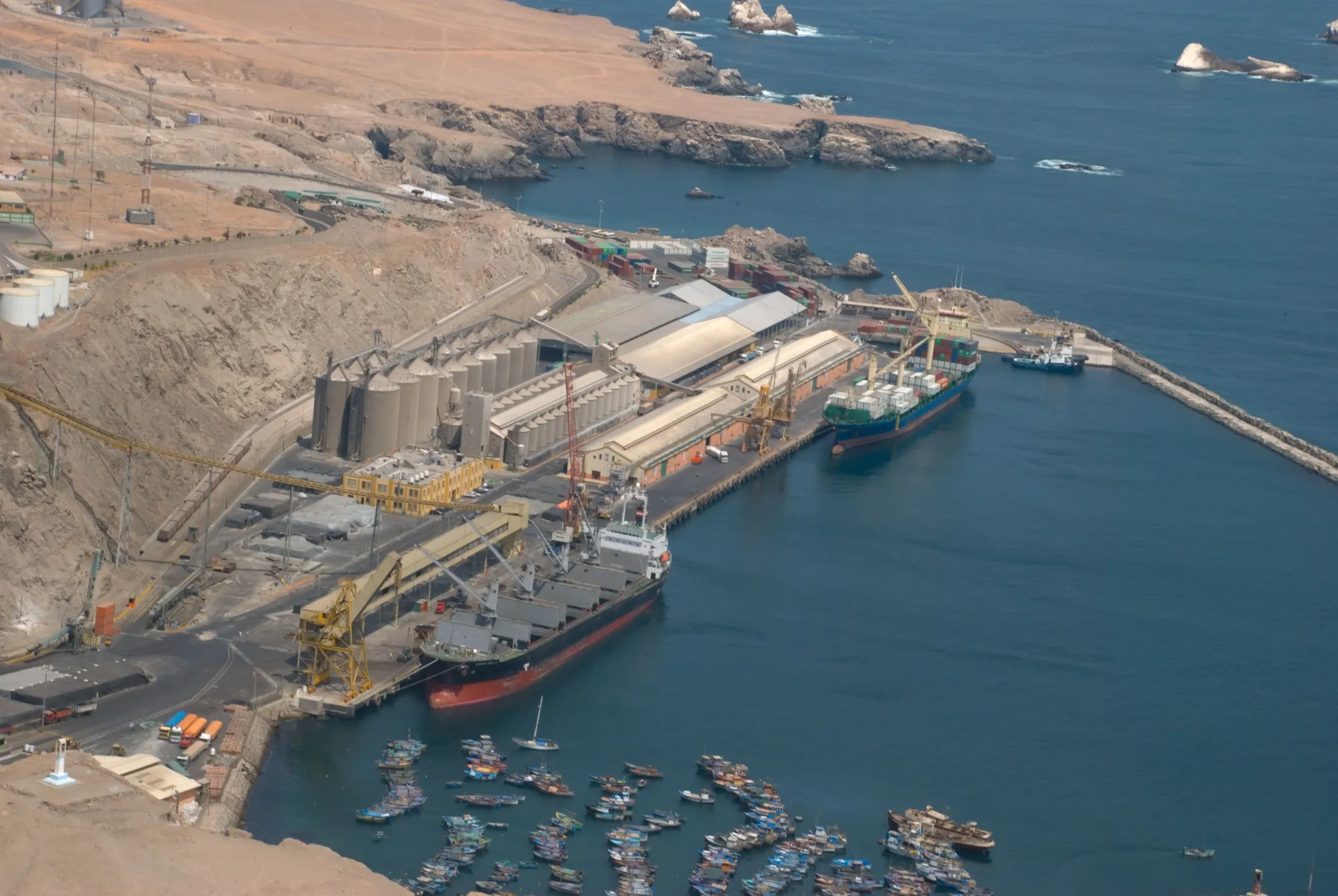 The Matarani port in southern Peru.