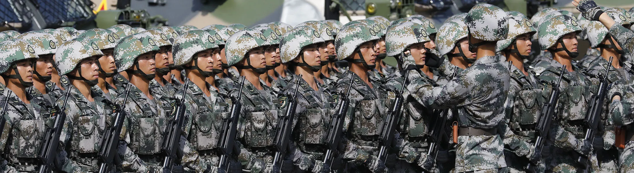 People's Liberation Army (PLA) troops stand in formation during a visit by Chinese President Xi Jinping, not pictured, at the Shek Kong Barracks in Hong Kong, China, on Friday, June 30, 2017. Xi sought to reassure a divided Hong Kong of China’s continued support for the former British colony, as pro-democracy protesters struggled to be heard behind road blocks and police lines.