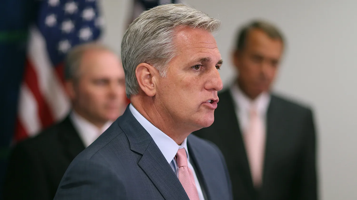 House Majority Leader Kevin McCarthy, a California Republican, speaks at the U.S. Capitol earlier this year.

